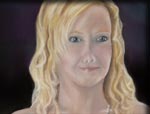 Painting of artist Beth Campbell's neice on her graduation day
