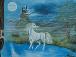Evening Sentry - acrylic painting done for The Glory of Horses mural project