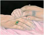 Pastel work in progress - Hands